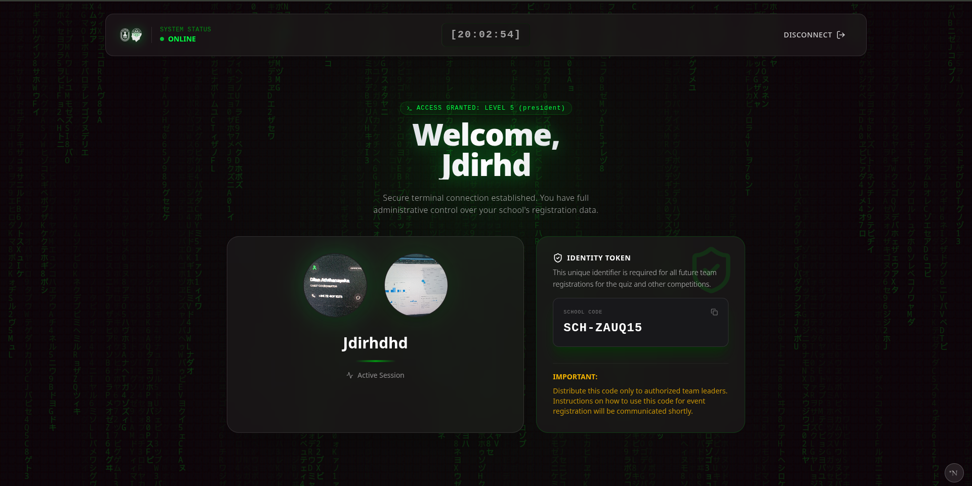 School Base Landing Portal